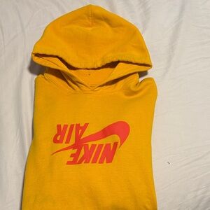 Nike Yellow Hoodie with Red Logo